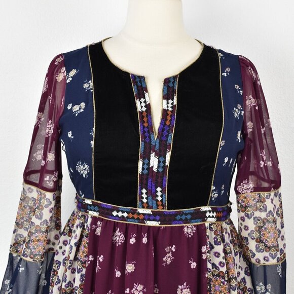 Maeve Quartier Latin Dress Bohemian Patchwork - XL - Picture 2 of 9